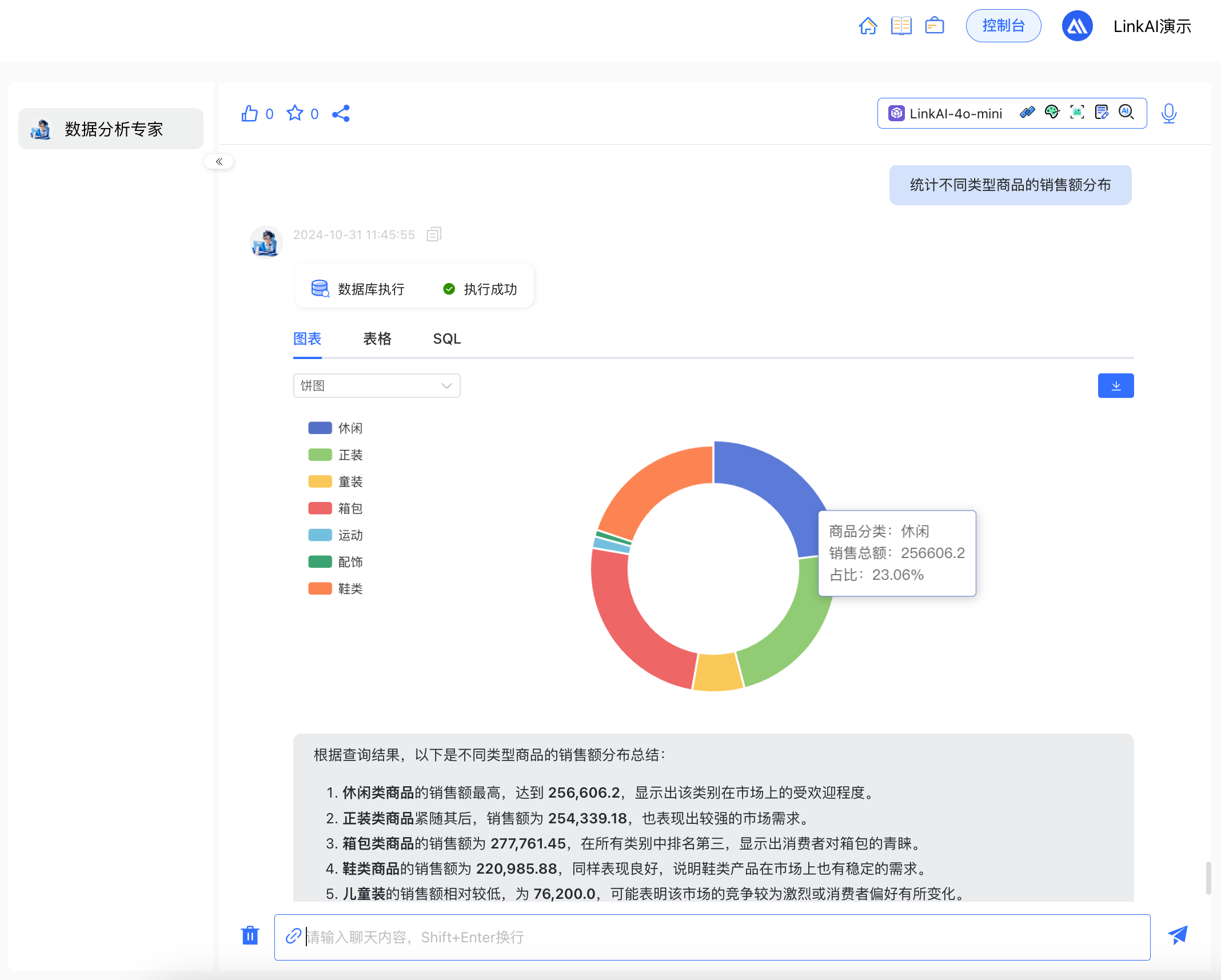 database-chat-pie